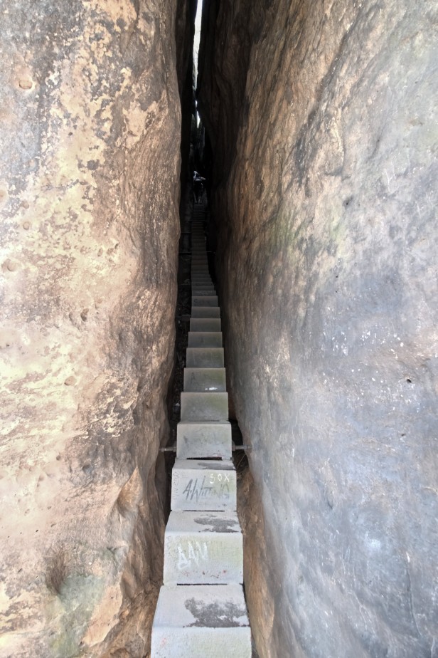 Himmelsleiter zum Dach des Kuhstalls