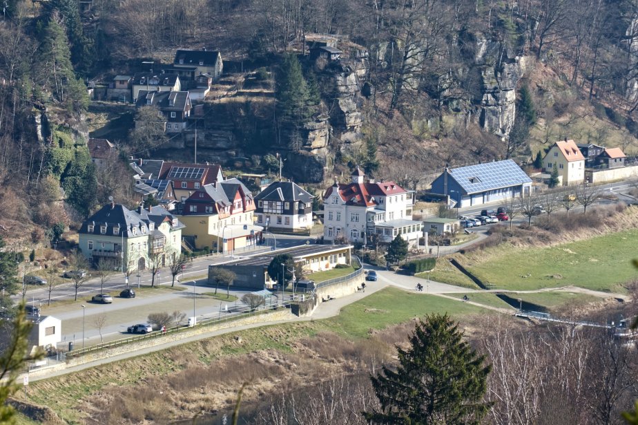 Blick von der Hunskirche bei Reinhardtsdorf auf Schmilka